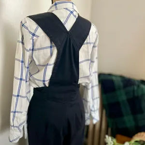 Black cotton vintage pinafore overalls 90s thumbnail 7