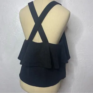 Madewell Layered Tank Top Size Medium Black thumbnail 3