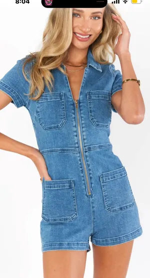 Show Me Your Mumu denim romper  thumbnail 1