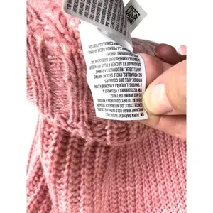 American Eagle Outfitters Pink Textured Chunky Knit Cropped‎ Sweater Women's S thumbnail 6