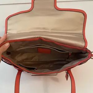 Coach Taylor Marin Satchel in Coral with Silvertone Hardware thumbnail 7