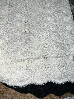 Commense Crochet Knit Crop Top Midi Skirt Set White Black Small NWT thumbnail 13