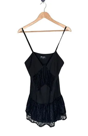 Nasty Gal Black Lace Mini Dress thumbnail 1