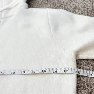 Brandy Melville Alana Knit Sweater Women XS/S Cream Hoodie Full Zip Cotton thumbnail 11