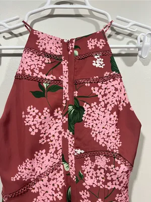 KEEPSAKE the Label Maroon Floral Halter Midi Dress Size XS thumbnail 5