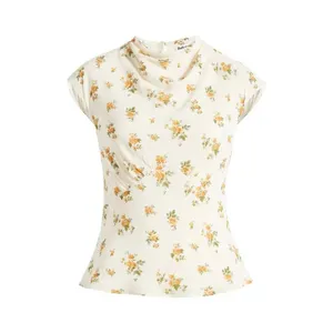 REFORMATION Bettie Floral Print Mock Neck Top Size‎ 0 thumbnail 5