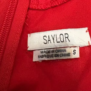 Saylor Jane Mini Dress Bold Red Peekaboo‎ Lace Sexy Date Night Cutout Size Small thumbnail 8