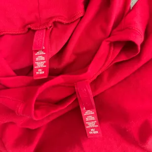 Skims Cotton Jersey Long Sleeve T-Shirt & Foldover Pants Outfit Set Red Size XS thumbnail 9