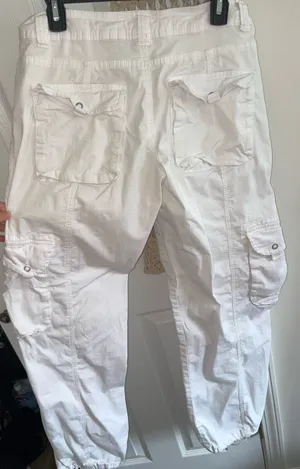 White Cargo Pants Garage Low-Rise Women’s thumbnail 3