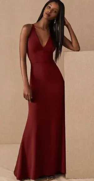 Bhldn Jones V-Neck Crepe Dress Size 0. B18 thumbnail 1