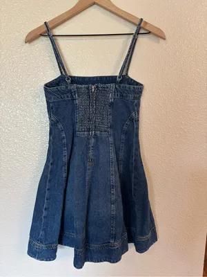 REFORMATION Elma Denim Mini Dress thumbnail 4