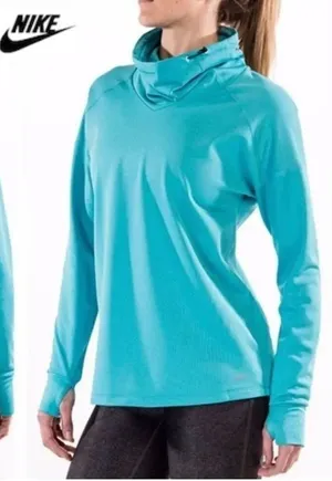 NIKE Women’s Relay Running Top Midweight Long Sleeve Funnel Neck Size XS thumbnail 1