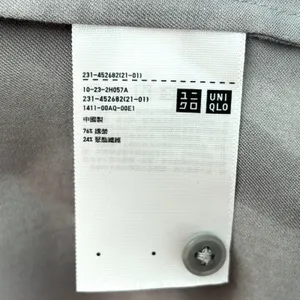 Uniqlo Blouse Womens Small Minimalist Elevated Casual Modern‎ Chic Gray Top S thumbnail 6