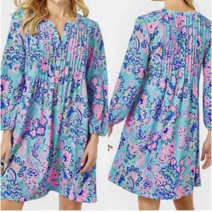 Lilly Pulitzer Chillylilly Seana Dress XS UPF50 Horizon Jungle Sunrise Oversized thumbnail 2
