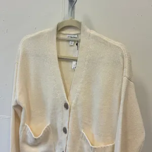 NWT The Drop Brigitte Whisper White Chunky Button Front Cardigan Sweater XS thumbnail 3