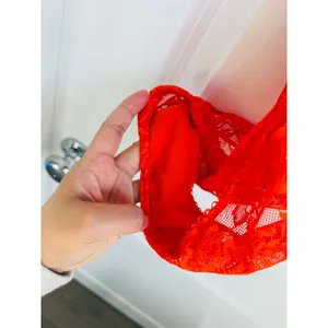 Savage x Fenty Floral Lace Teddy Red Tempo Large Bodycon Fitted Mesh Lace‎ thumbnail 9