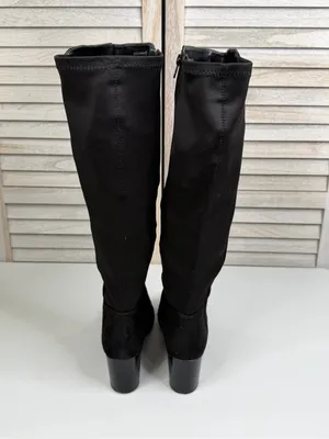 A2 by Aerosoles Black "Condominium" Faux Suede/Nylon Knee High Riding Boot-8.5 thumbnail 4