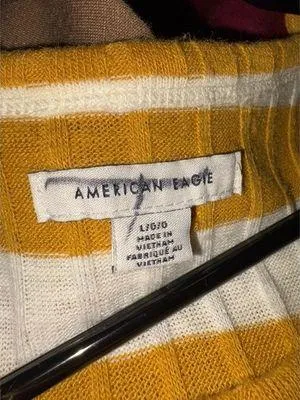 American Eagle Yellow and White Tank Top thumbnail 2