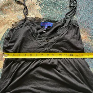 Aeropostale Black Crop Top Camisole Spaghetti Straps Lace SZ XL Flowy V-Neck thumbnail 12