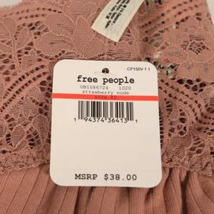 Free People NWT X Revolve Teagan Bralette in Strawberry Nude thumbnail 4