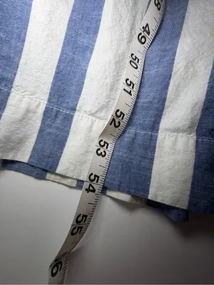 Japna Blue and White Vertical Stripe Wide-Leg Jumpsuit thumbnail 6