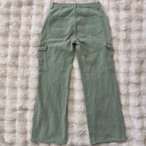 Cider Green Cargo Jeans Womens Size S Alessia Wide Leg High Rise Solid Utility thumbnail 2