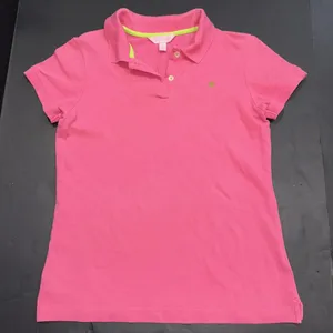 Lilly Pulitzer Preppy School Uniform Pink Pima Cotton Golf Polo‎ Shirt Small thumbnail 3