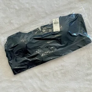 NWT Offline by Aerie Black with Gray Stitching Goals Padded Sports Bra - Size: M thumbnail 7