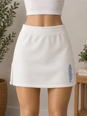 Abercrombie & Fitch Terry Cloth Foldover Mini Skirt Small Y2K thumbnail 1