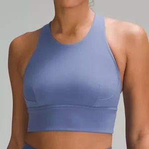 Lululemon Women’s Blue Wunder Train Long Line Bra Sports Bar Athletic Top Size 8 thumbnail 2