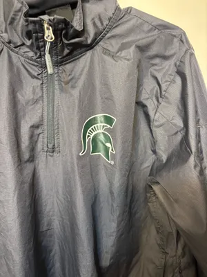 Michigan State Windbreaker Gray Size M thumbnail 2