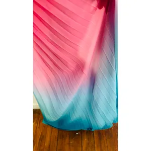 AMUR Blue Ombre Pleated A-Line Sweetheart Emmett Sunset Gown Dress Size 6 thumbnail 15