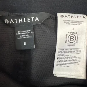 Athleta Ace Skort Black Athletic Golf Tennis Skirt with Pockets Size 8 thumbnail 2