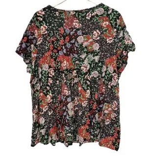 Torrid Babydoll Rayon Slub Tie-Front Top Size 1X thumbnail 7