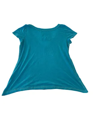 Abercrombie & Fitch size small blue y2k burnout short sleeve V-Neck Tee thumbnail 6