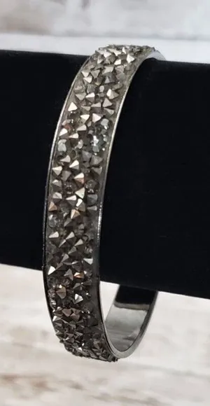 Vintage Bracelet / Bangle Metallic Tones Rock Like Design thumbnail 1