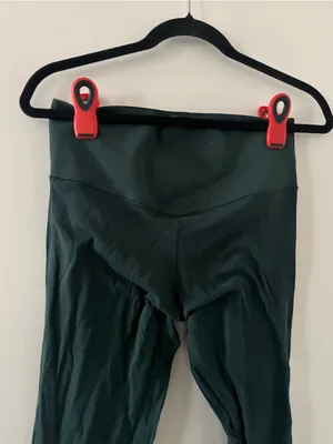 Offline by Aerie Dark Forest Green High Waisted Leggings Large Crossover thumbnail 5