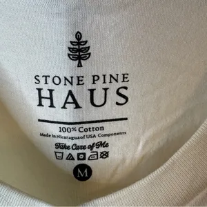Women's White Graphic Tee‎ Pink Size M thumbnail 4