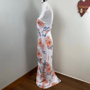 Sabo Skirt Nisha White Floral Strapless Wrap Dress XS thumbnail 7