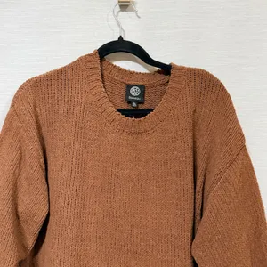 Bobeau Womens Brown Chenille Chunky Knit Crew Neck Sweater XL Pullover thumbnail 3