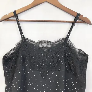 Lulus Polka Dot Lace Trim Cami Top Size Medium Minimal‎ Chic Going Out Indie thumbnail 4