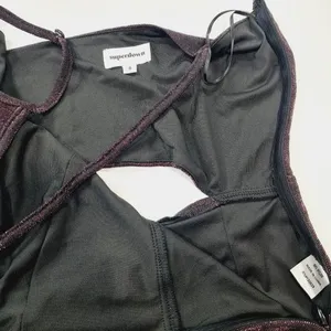 Superdown Tia Cut Out Jumpsuit in Wine Small thumbnail 7