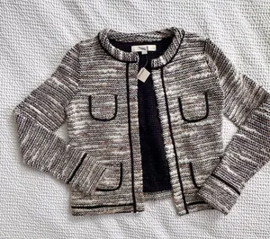 Ann Taylor LOFT SP wool cropped tweed jacket thumbnail 1