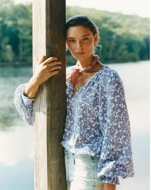 NWT Anthropologie Porridge Elisabeth Peasant Blouse Sz S thumbnail 1