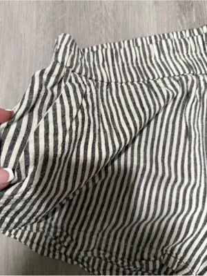 a new day Black and White Striped High-Waist Women's Shorts thumbnail 2
