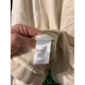 Nap Drawstring Hem Cotton Oversized Pocket Sweatshirt Beige/tan Womens Size L thumbnail 6