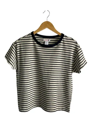 Sundry Striped‎ Crewneck Tee in Black and Cream-Small thumbnail 2