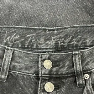 We The Free Free People High Rise Distressed Straight Leg Jeans Black Size 31 thumbnail 5
