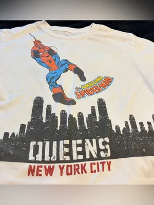 Marvel Spider-Man Graphic Tee - White, Blue, Red thumbnail 2