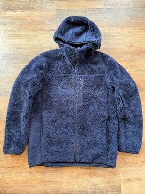 Uniqlo Women’s Navy Plush Hooded Fleece Jacket Size M thumbnail 3